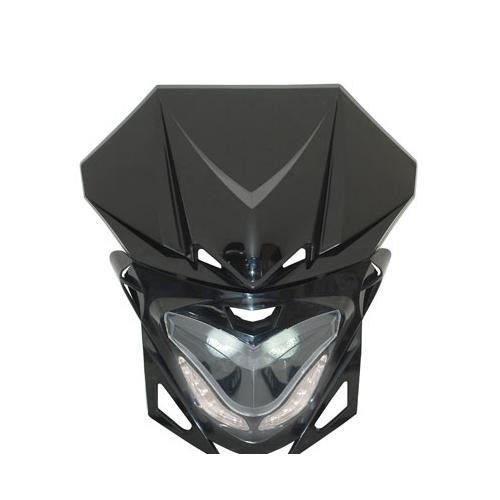 Tête de fourche RR8 noire 50 à boîte à LED blanche pour éclairage puissant