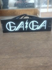 Pair Of Licensed Black Lady Gaga Censored Bar Styled Sunglasses