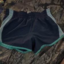 Danskin Now Girls' Sweat Shorts Navy Blue Aqua M 7-8 