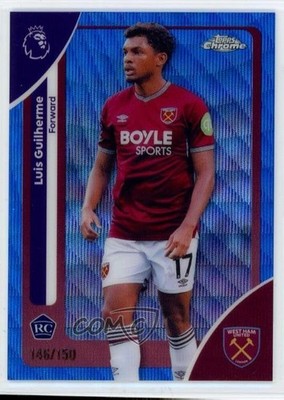 2025 Topps Chrome Premier League Blue Wave Refractor 146/150 Luis Guilherme 1r1u
