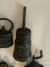 LOT of 4 Vintage Cast Iron Kitchen Wall Decor Coffee Grinder Kettle primitive — photo 3