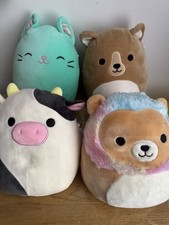 Squishmallow Bundle , Lion, Cow , Cat & Bear
