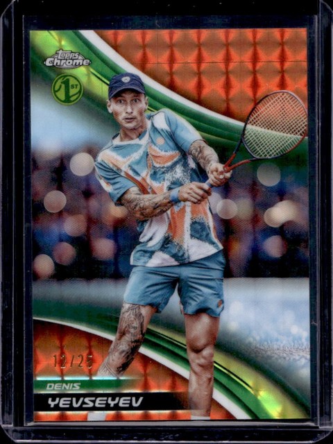 2025 Topps Chrome Denis Yevseyev Orange Geometric Refractor #/25