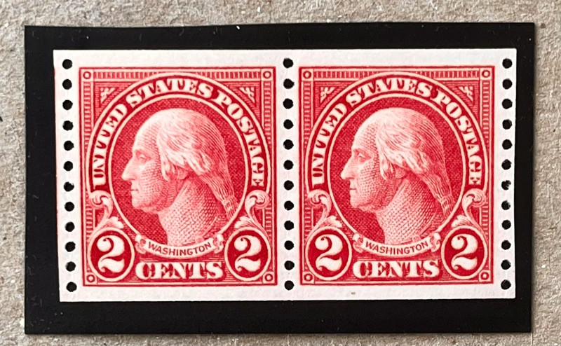 U.S. #599 XF NH Pair w/CERT.     SMQ Retail $55.00.