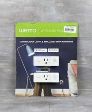 WeMo Wi-Fi Smart Plug 2-Pack Works With Amazon Alexa/Google Assistant New Sealed