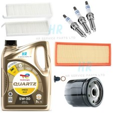 KIT SERVICIO COMPLETO CUARZO TOTAL 5L PACK PARA CITROEN C5 AIRCROSS 1.2 PURETECH 2018+