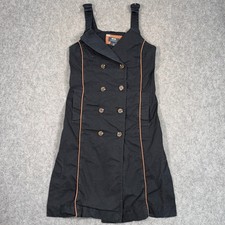 Anthropologie Maeve Black Double Breasted Sleeveless Trench Dress Women's Size 4