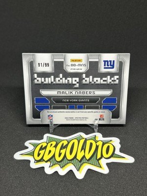 2024 Panini Spectra Malik Nabers Building Blocks RC Rookie Jersey