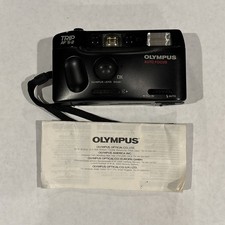 Olympus Trip AF S-2 Point  Shoot 35mm Film Camera Black Works w/ Manual