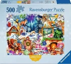NEW Ravensburger 500 Pieces Jigsaw Puzzle Large Format Winter Mountain Village