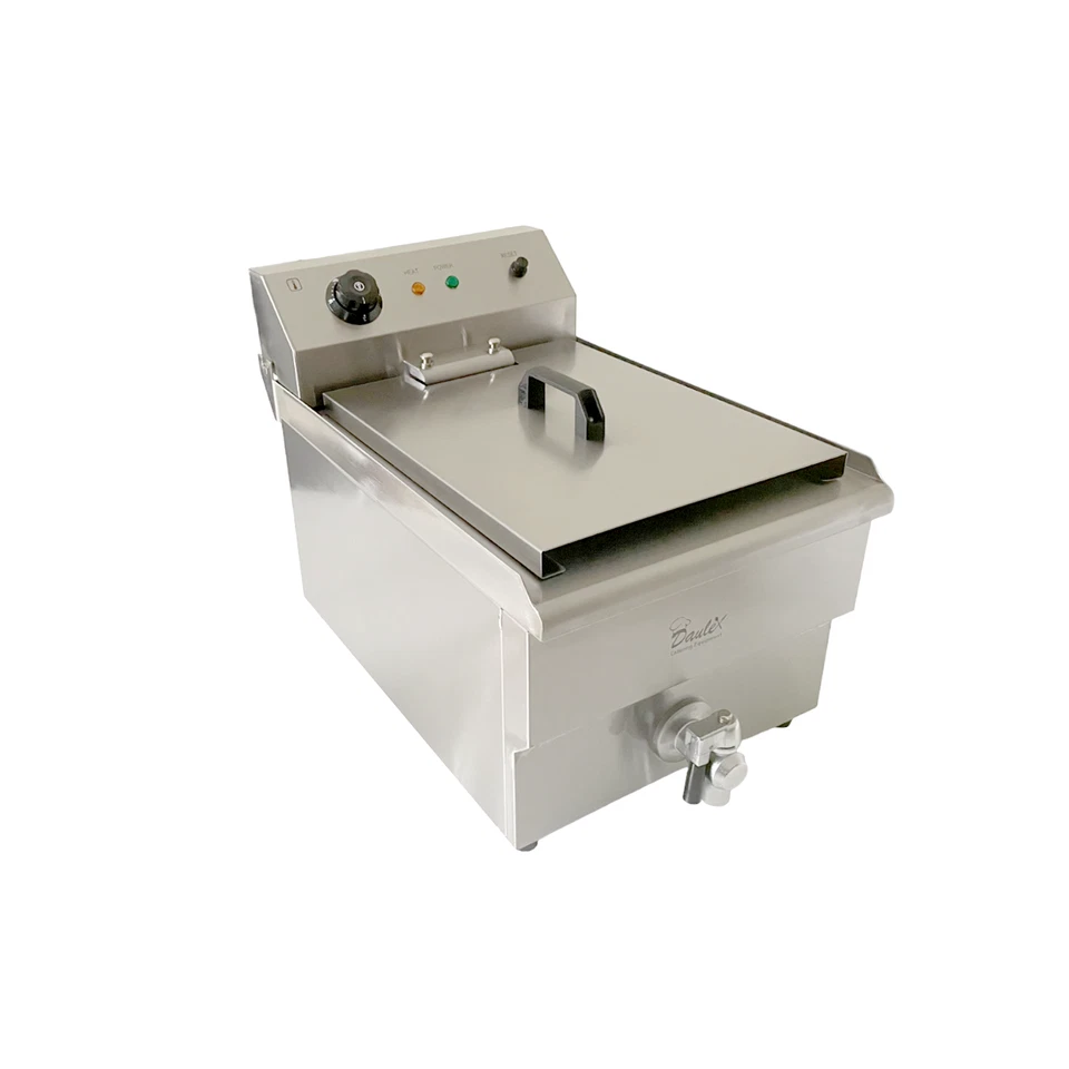 Davlex commercial electric deep fat chip fryer 13 litre tank single basket drain - Image 3 of 4