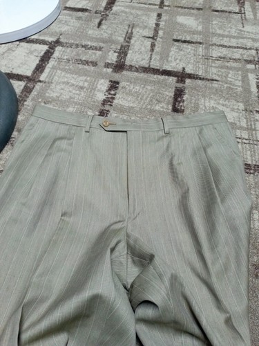 Vintage Canali Classic all worsted Luxury handtailored Bespoke retro db suit 44R - Picture 9 of 16