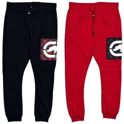 Ecko Unltd Men's Sweatpants Embroidered Logo Patch Fleece Jogger
