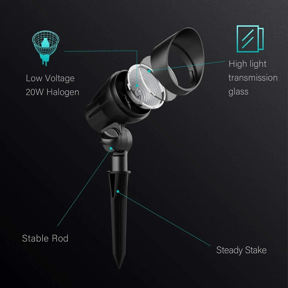 Iluminación de paisaje halógena 50W focos exteriores luz de camino impermeable Foto 3 de 4