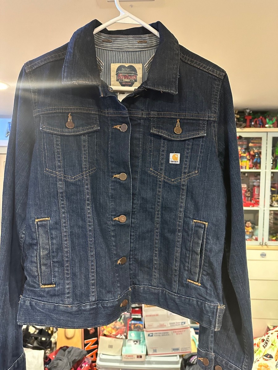 Carhartt Women's Jean Jacket Detroit Heart Shape Button/RN 14806
