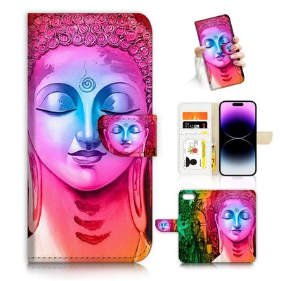 ( For iPhone 8 Plus / 7 Plus ) Flip Case Cover AJ26127 Buddha