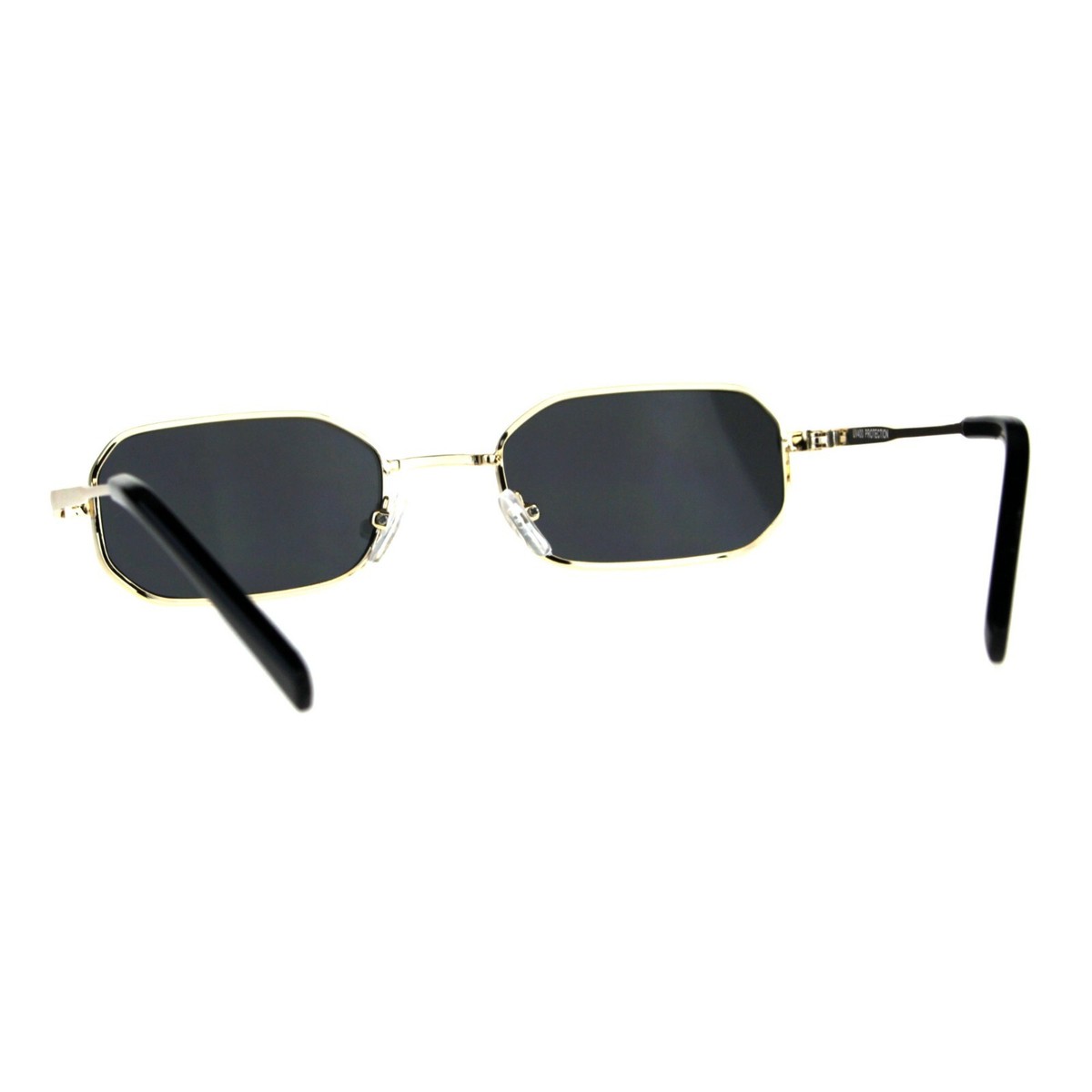 ?New Black / Gold Retro Hippie Rectangle 70s 80s Small Narrow Sunglasses $_57.JPG?set_id=8800005007 main image 2