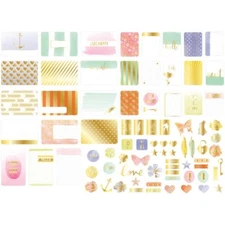 BECKY HIGGINS PROJECT LIFE TRINKET VALUE KIT GOLD FOIL 130 PIECES