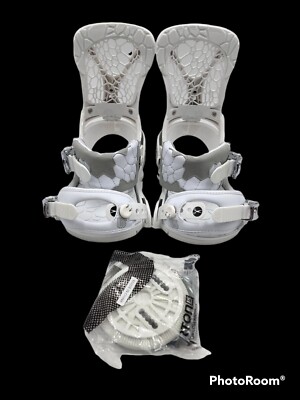 Burton Triad Bindings White Snowboarding Skiing Winter Sports Size