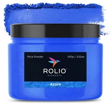 ROLIO Mica Powder Azure 100g - For Epoxy Resin, Candle, Cosmetic Making
