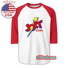 Jolt Cola Men's Raglan Red Size S to 2XL