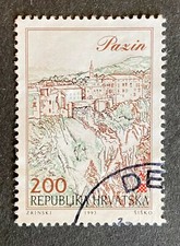 B695 Znaczki Chorwacja Republika Hrvatska 1993 Pazin stemplowane przebiegły