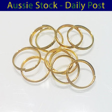 Split Key Rings Gold Small Keyrings Double Loop 12mm 10pcs - ASIA SELL
