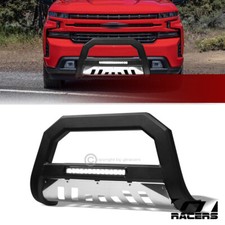 For 2019-2021 Silveradosierra 1500 Matte Blackskid Avt Aluminum Led Bull Bar