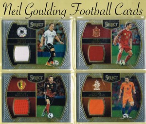 football cards with piece of jersey