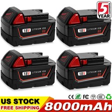 For Milwaukee For M18 18V Lithium-ion 8Ah Extended Battery 48-11-1860 48-11-1880