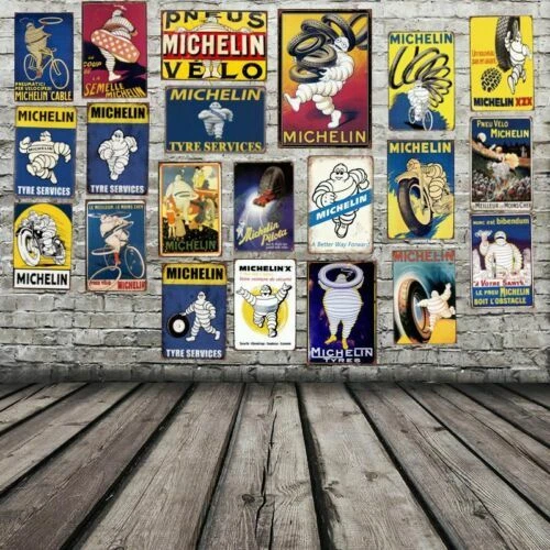 Plaques émaillées anciennes publicitaires Michelin de collection