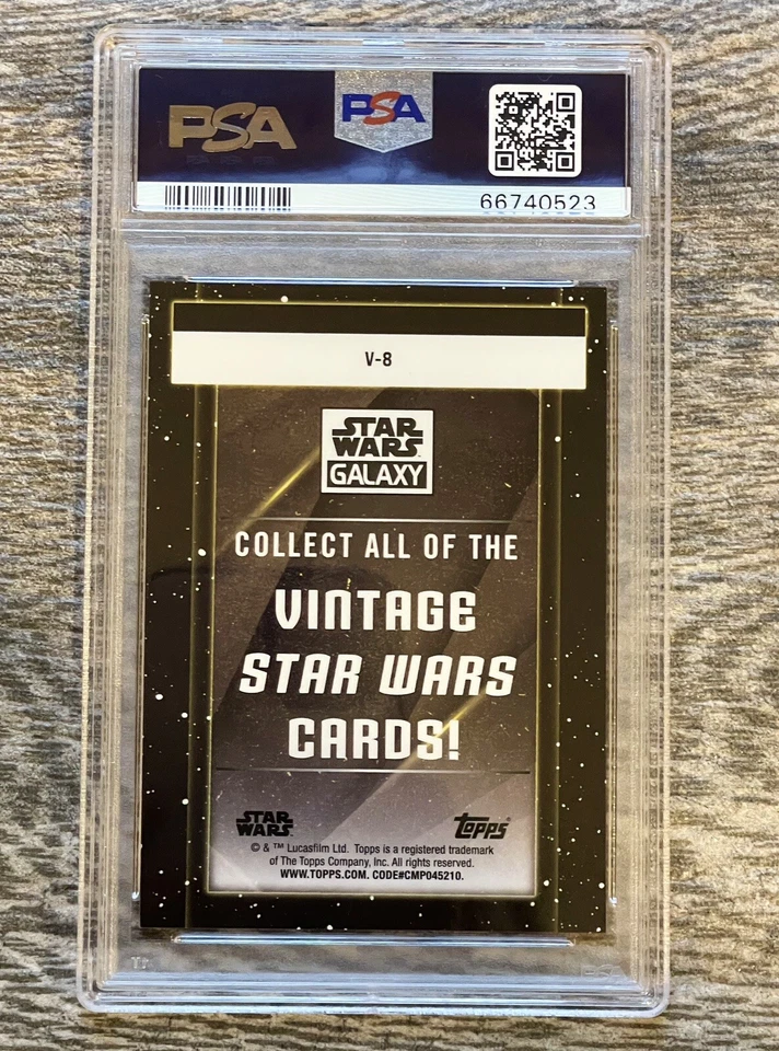 PSA 10 LOWEST POP 2021-2022 STAR WARS GALAXY DARTH VADER HELMET POSTER HOLO #V8 - Image 2 of 2