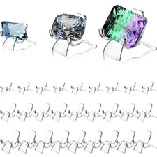 30 Pcs Crystal Stand Rock Holder Display Pedestal Easel for Mineral Rocks Coral