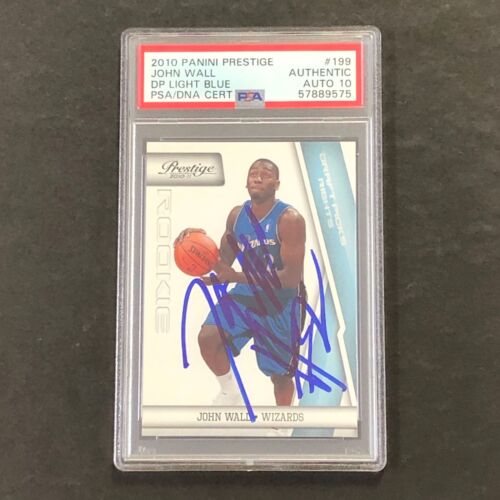 2010-11 Panini Prestige #199 John Wall Signed Card AUTO 10 PSA Slabbed Wizards / - Picture 1 of 2