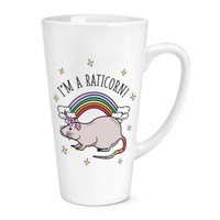 I'm A Raticorn 483Ml Groß Latte Becher Tasse - Lustig Ratte Einhorn