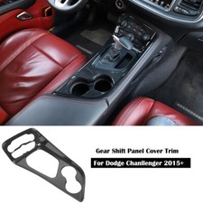 Carbon Fiber Center Gear Shift Panel Cover Trim For Dodge Challenger 2015-2023