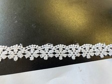 CLEARANCE SALE White  VENISE LACE EDGE FLORAL price is for 2 yards