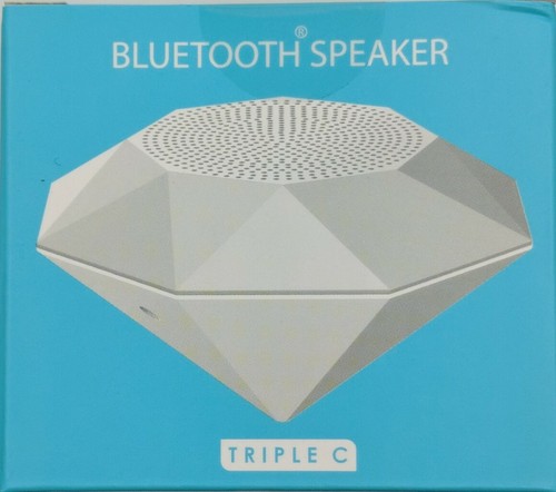 Bluetooth Speaker Triple C Portable Music White DiamondPlay NIB - Picture 2 of 5