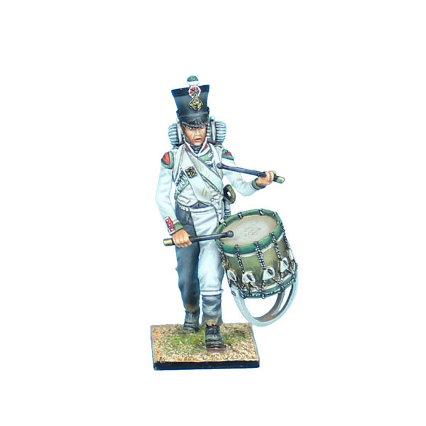 Miniature en métal d'art First Legion NAP0668 Italian 3rd Line Infantry Drummer