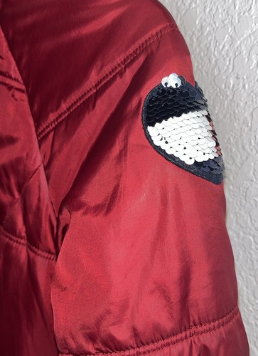 Tommy Hilfiger Puffer Winter Jacket Kids Girls Red Faux Fur Hood Coat Sz 7 - Picture 5 of 14