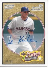 2008 Upper Deck Heroes Autographs Beige #175 Ian Kinsler 6/25