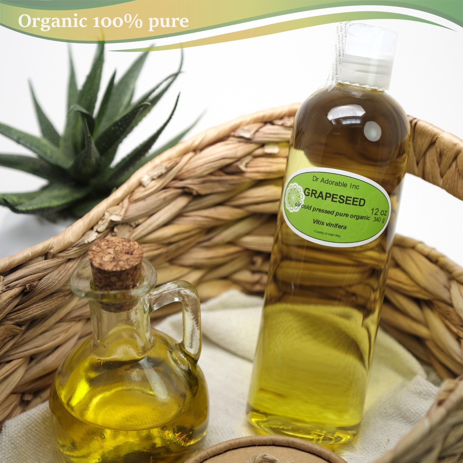ORGANIC GRAPESEED OIL COLD PRESSED PURE 2 OZ 4 OZ-UP TO 1 GALLON 