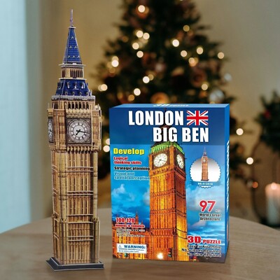 97PC 3D PUZZLE LONDON BIG BEN JIGSAW PIECES FAMILY FUN ACTIVITY