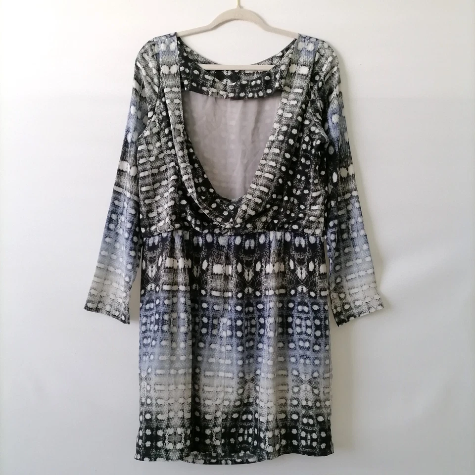 Платье-футляр женское Charlie Jade разноцветное с длинным рукавом анималистический принт размер большой - Изображение 4 из 4