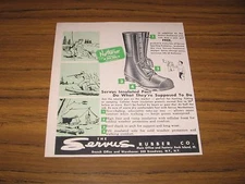 1959 Print Ad Northerner Insulated Pacs Hunting Boots Servus Rubber Rock Island,