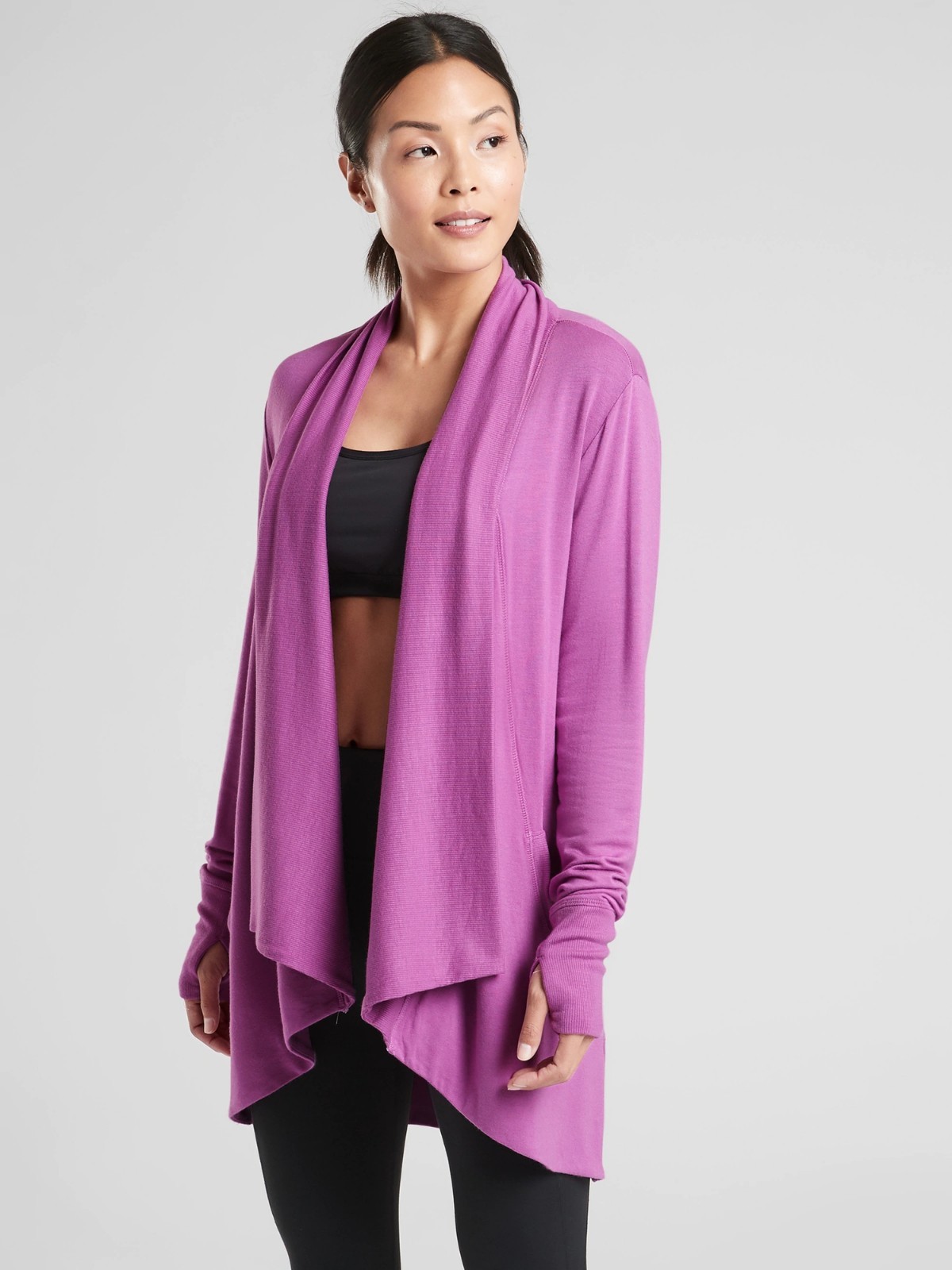 Athleta Pranayama Wrap Jacket cover up, Laurel Olive … Gem