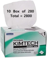 10 Boxes Kimtech Science Kimwipes Delicate Task Wipers White 1 Ply Tissue 34120