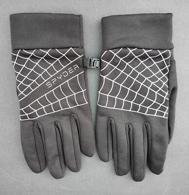Womens Spyder Thinsulate Touch Screen Compatible Gloves Black