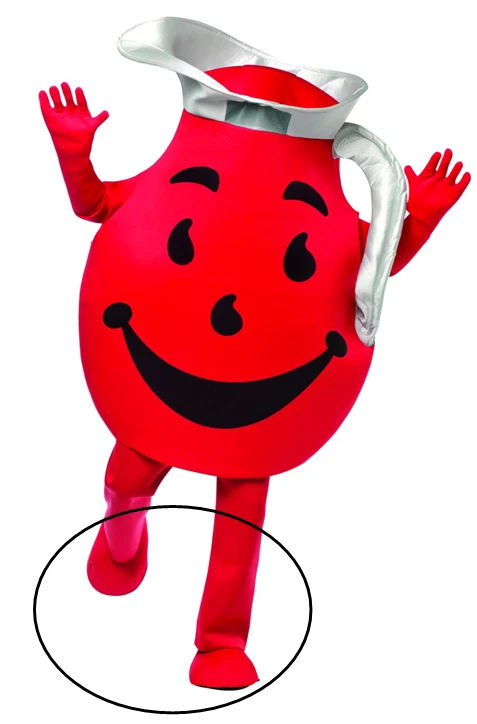 Kool Aid классный красный сок взрослых талисман костюм обувь Хэллоуин платье новый - Изображение 3 из 3