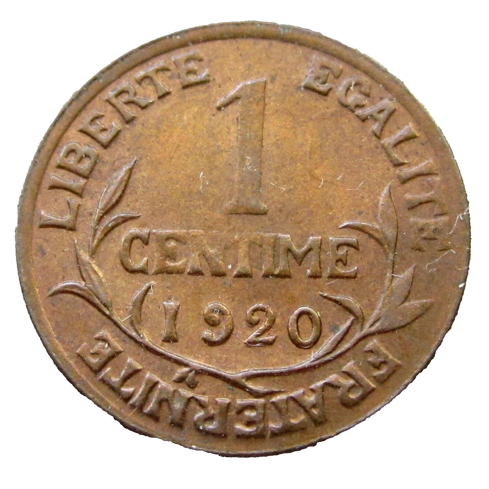 青铜 1920 年法国硬币